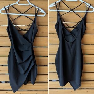 Elegant Black Strappy Dress